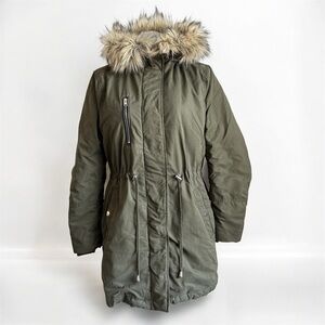 H&M Divided Parka with Removable Fur Hood